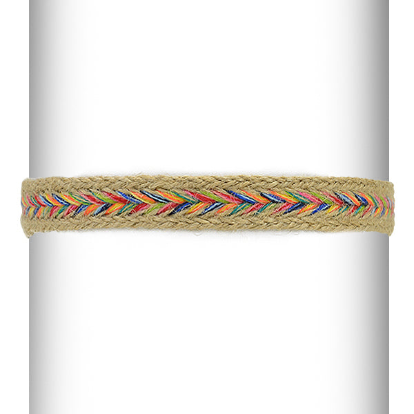 Jute Braided Stretch Headband - Light Brown Accessories