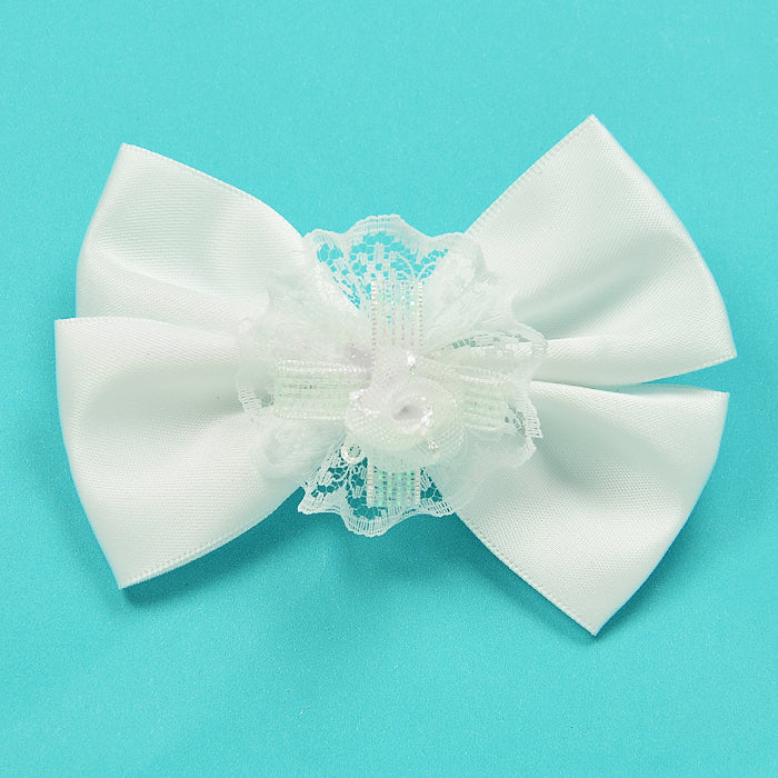 Mariah Bow with Organza Emellishment w/clip Bargain Basement