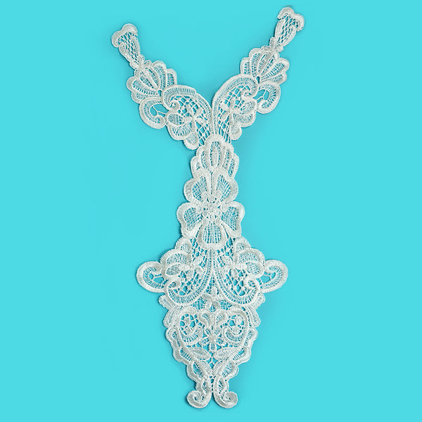 Long Embroidery Lace Collar For Neckline Bargain Basement