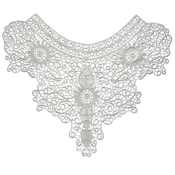 Vintage Swirly Floral Lace Collar White Bargain Basement