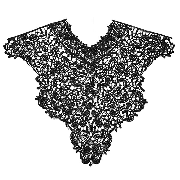 Patsy Lace Collar Applique/Patch 14" x 16 1/2" Black Bargain Basement