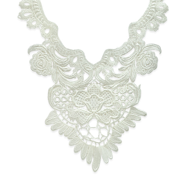 Elegant Lace Collar Applique for Bridal and Fashion Wear 14 1/2" x 11 1/2" Bargain Basement