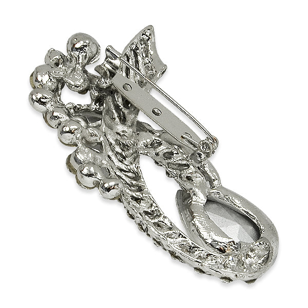 Callas Teardrop Rhinestone Brooch - Crystal Bargain Basement