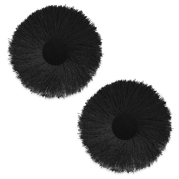 Desmond 2" Flat Bottom Fiber Pom Poms Pair DIY - Do It Yourself Components