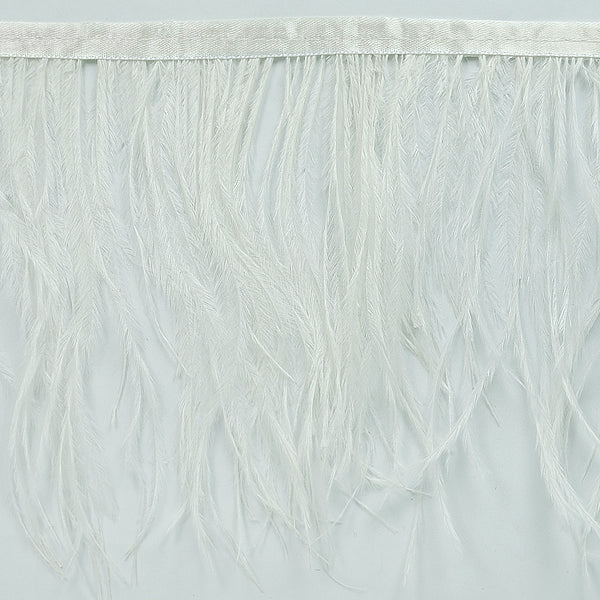 Natural Ostrich Feather Trim (Sold by the Yard) Trims & Fringes