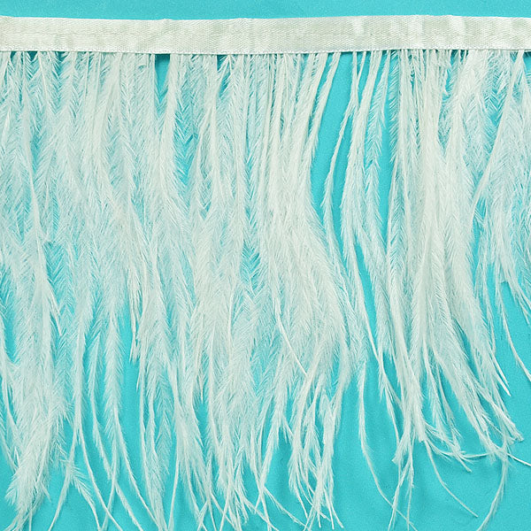 Natural Ostrich Feather Trim (Sold by the Yard) Trims & Fringes
