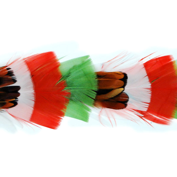 2" Feather Trim Band Pack of 36" Red Multi Trims & Fringes