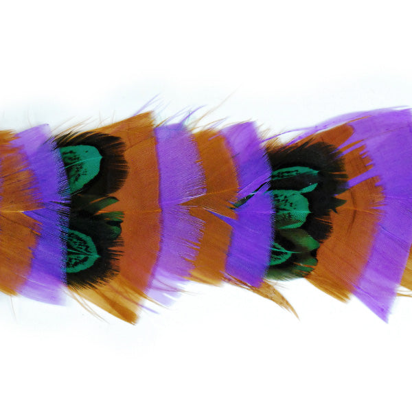2" Feather Trim Band Pack of 36" Purple Multi Trims & Fringes