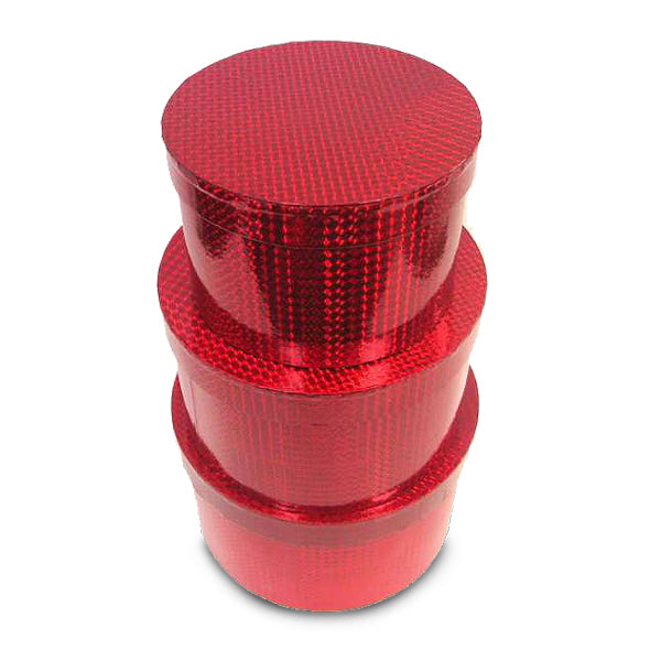 Classic Round Gift Box - Blue / 3 pc. Set Red Boxes & Containers