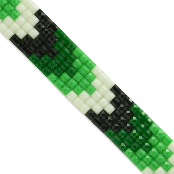 Dekota Pixel 1/2" Iron On Trim (Sold by the Yard) Green Multi Trims & Fringes