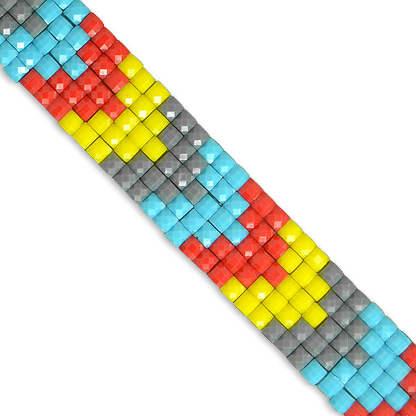 Dekota Pixel 1/2" Iron On Trim (Sold by the Yard) Multi Colors Trims & Fringes
