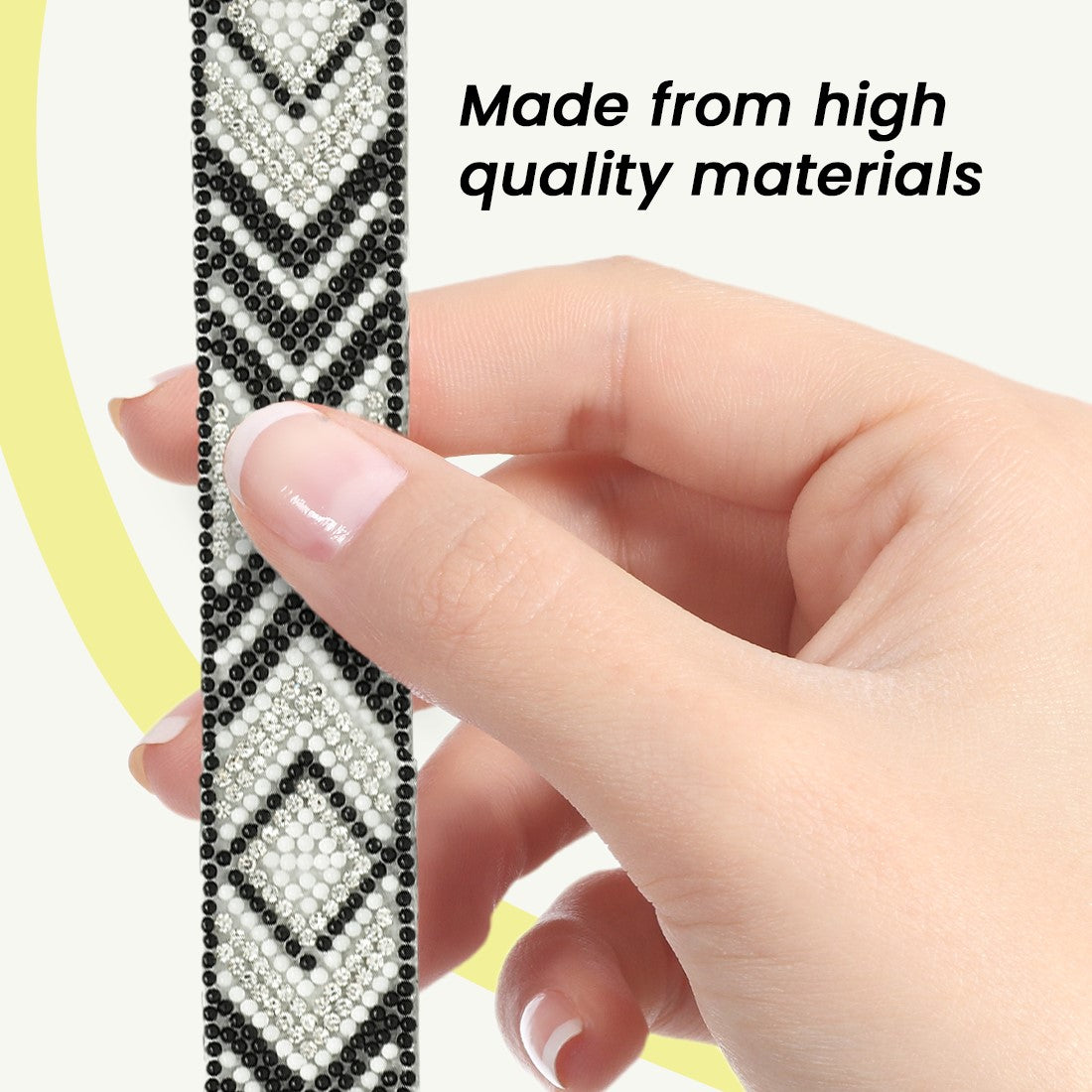 Nico 1 1/4" Iron On Trim (Sold by the Yard) Rhinestone Trims & Chains