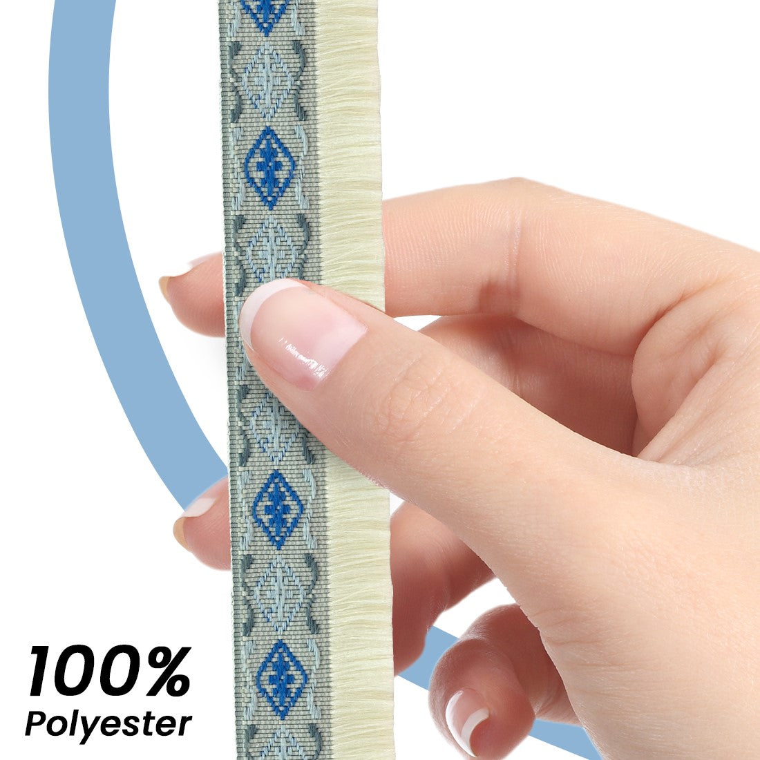 Lynette 1 1/4" Iron-on Trim (Sold by the Yard) Trims & Fringes