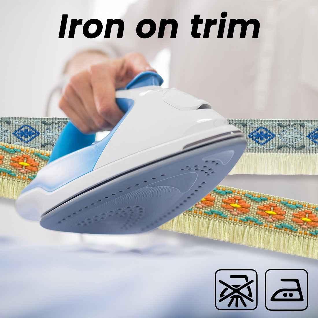 Lynette 1 1/4" Iron-on Trim (Sold by the Yard) Trims & Fringes