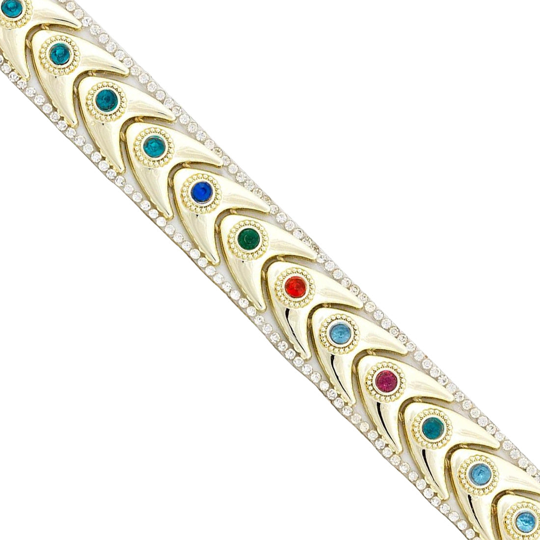 Oceana 3/4" Rhinestone Beaded Iron-On Trim (Sold by the Yard) Trims & Fringes