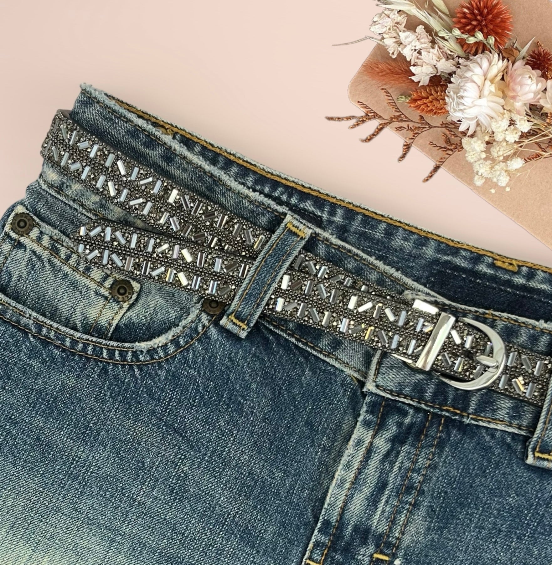 Stella 20mm Iron-on Rhinestone Trim (Sold by the Yard)