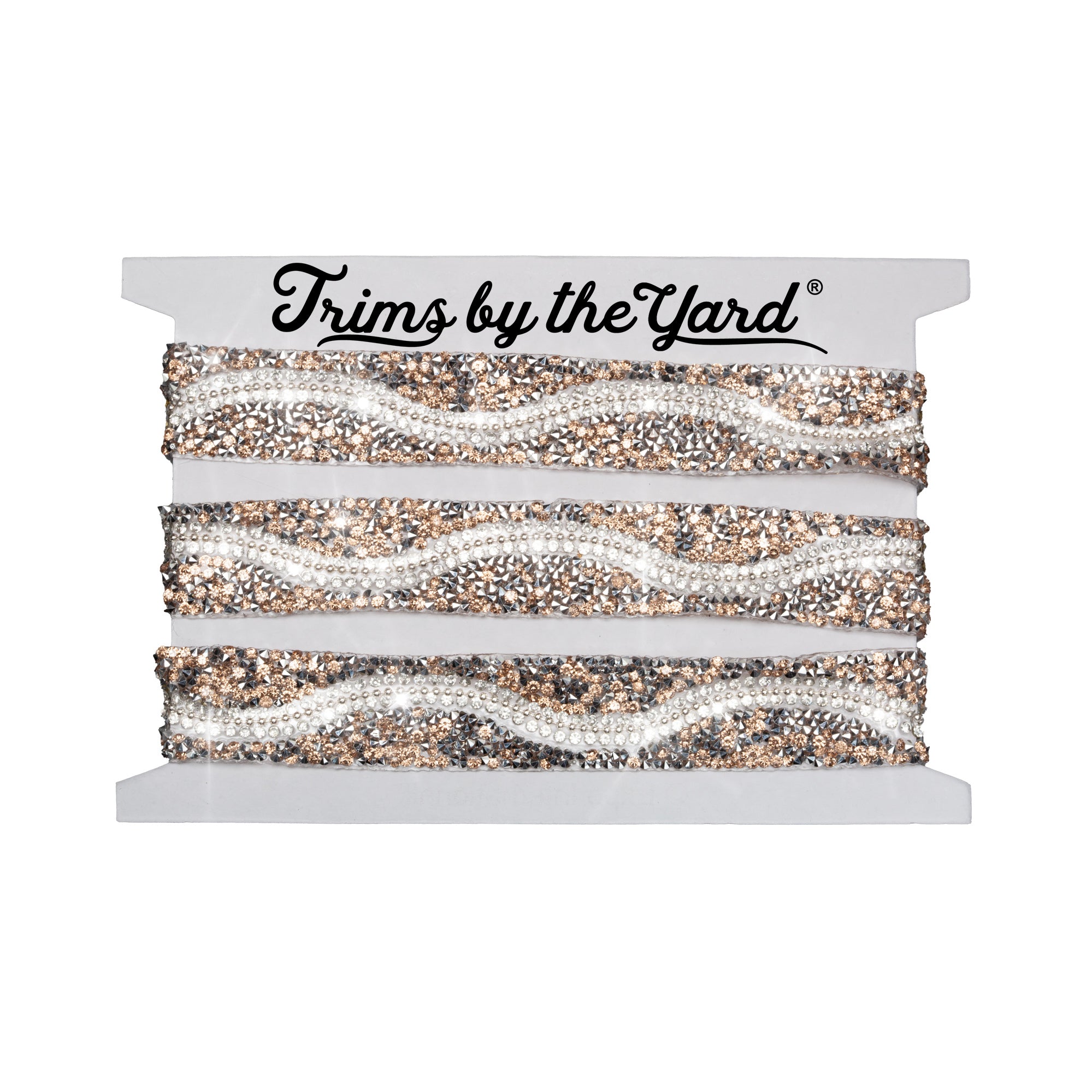 Penelope 3/4" Iron-on Rhinestone Trim (Sold by the Yard)