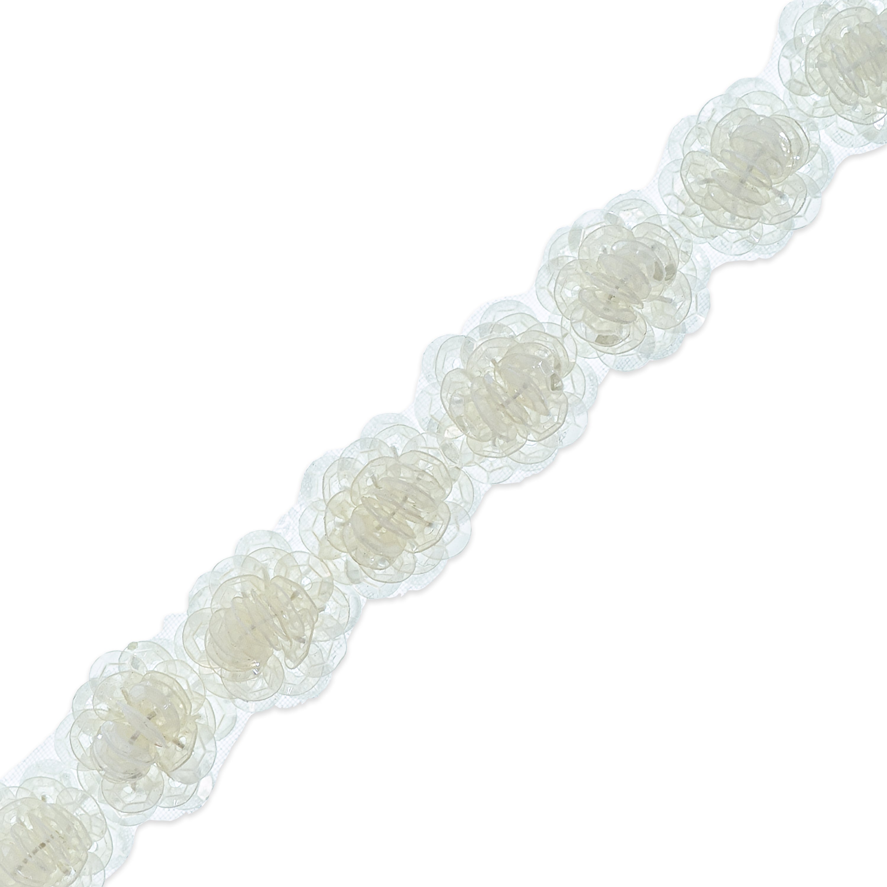 Dimensional Flower Sequin Trim (1/2") (Sold by the Yard) Trims & Fringes