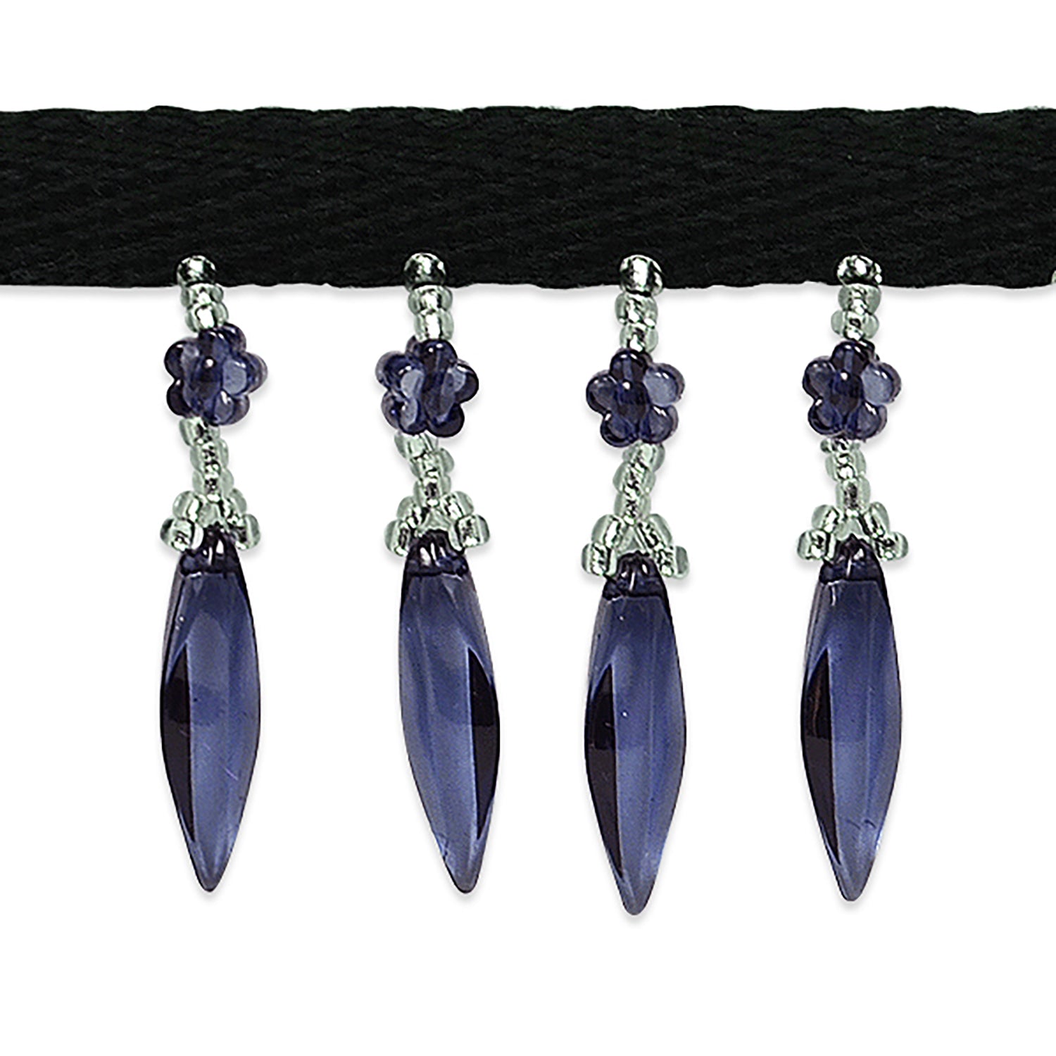 Velma Beaded Raindrop Fringe Trim (Sold by the Yard) Default Title Beaded Trims & Fringes
