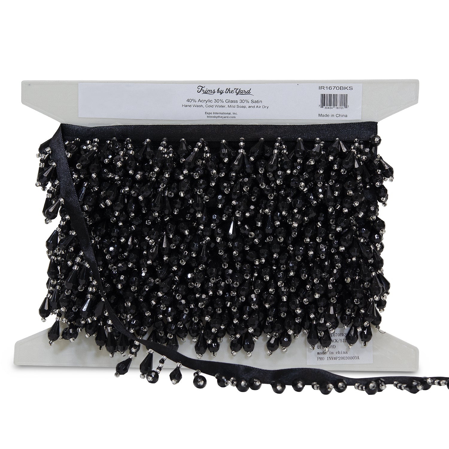 Joanne Beaded Teardrop Fringe Trim (Sold by the Yard) Trims & Fringes