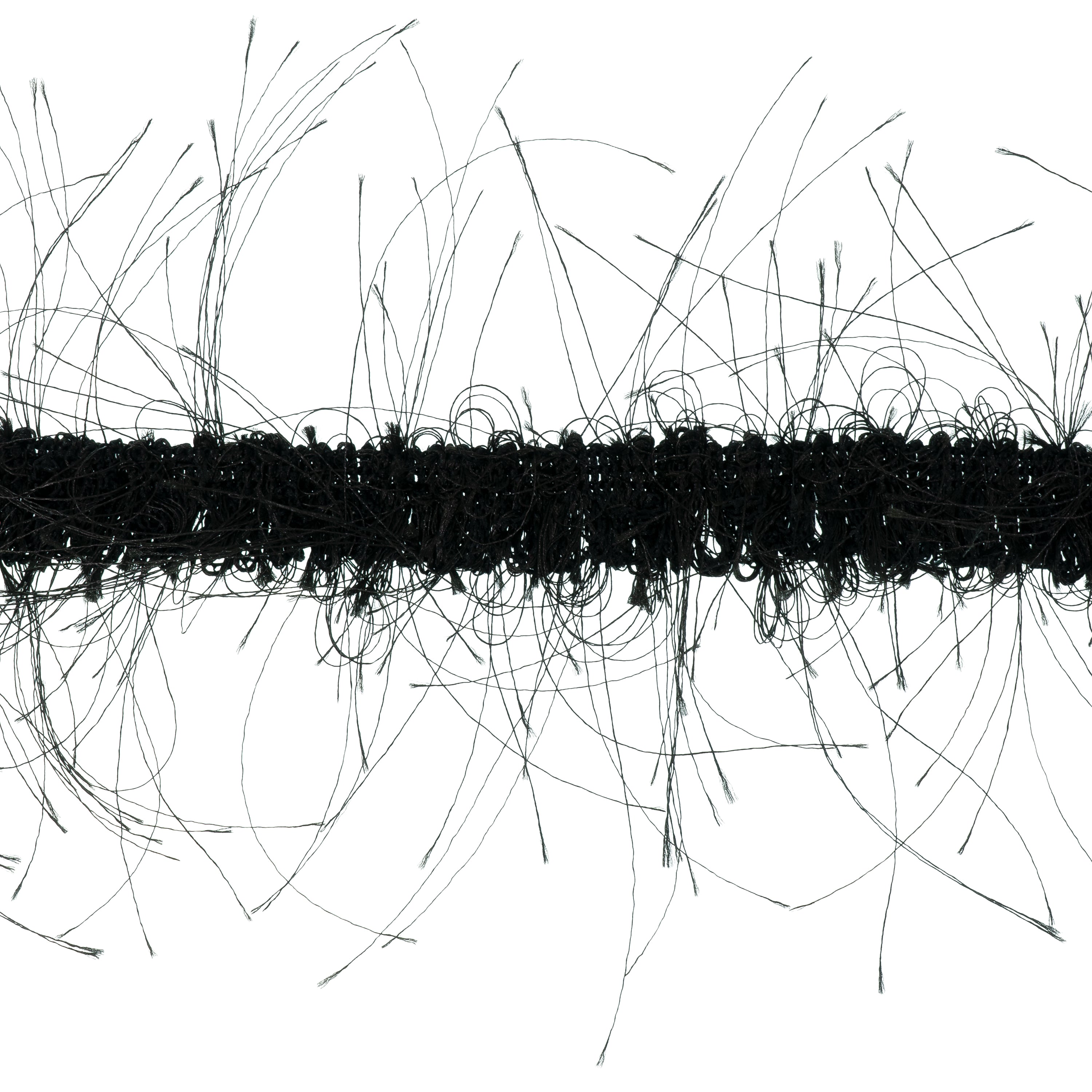 Pippa Eyelash Fringe Trim (7/8") (Sold by the Yard) Black 3/8" Cords & Lip Cords