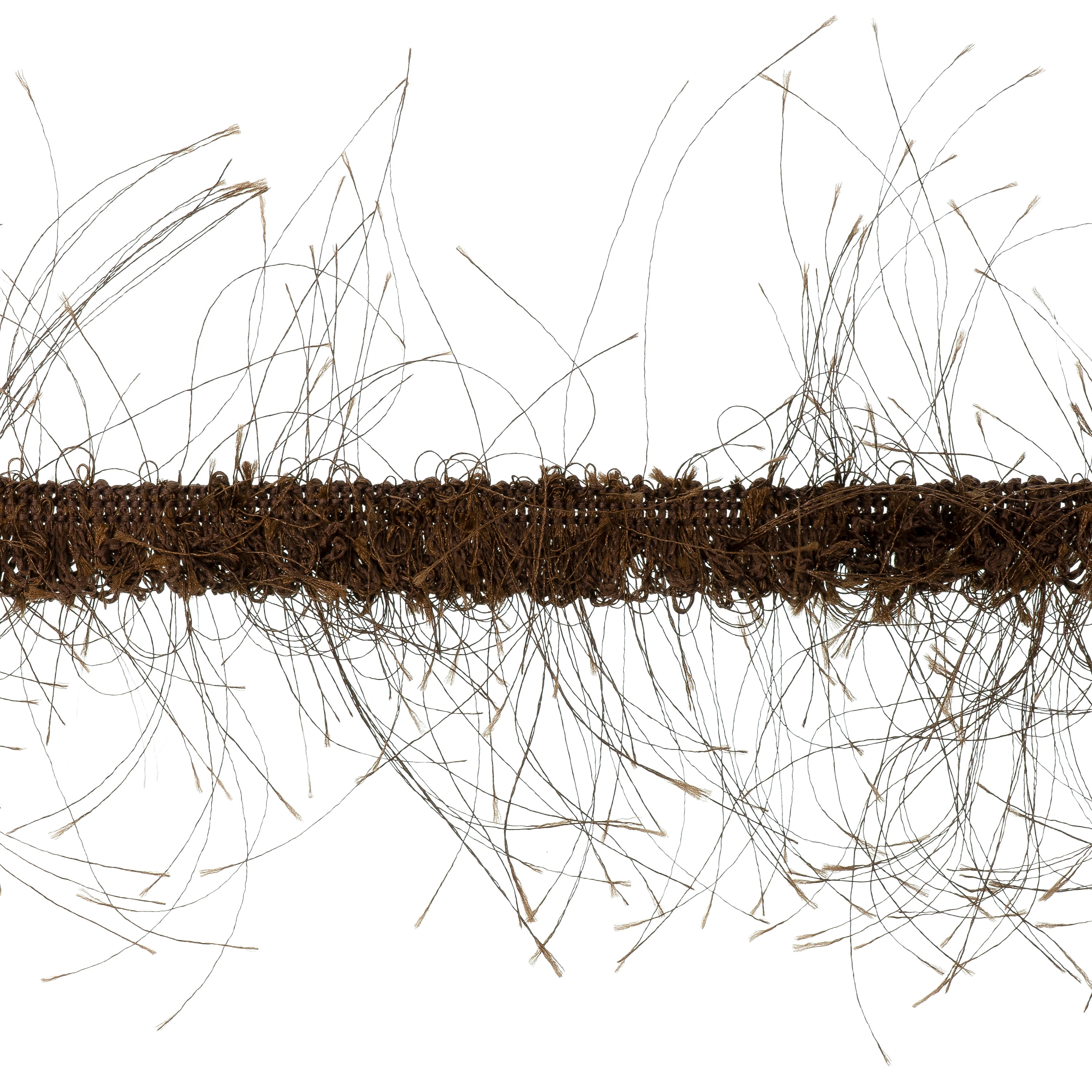 Pippa Eyelash Fringe Trim (7/8") (Sold by the Yard) Brown 3/8" Cords & Lip Cords