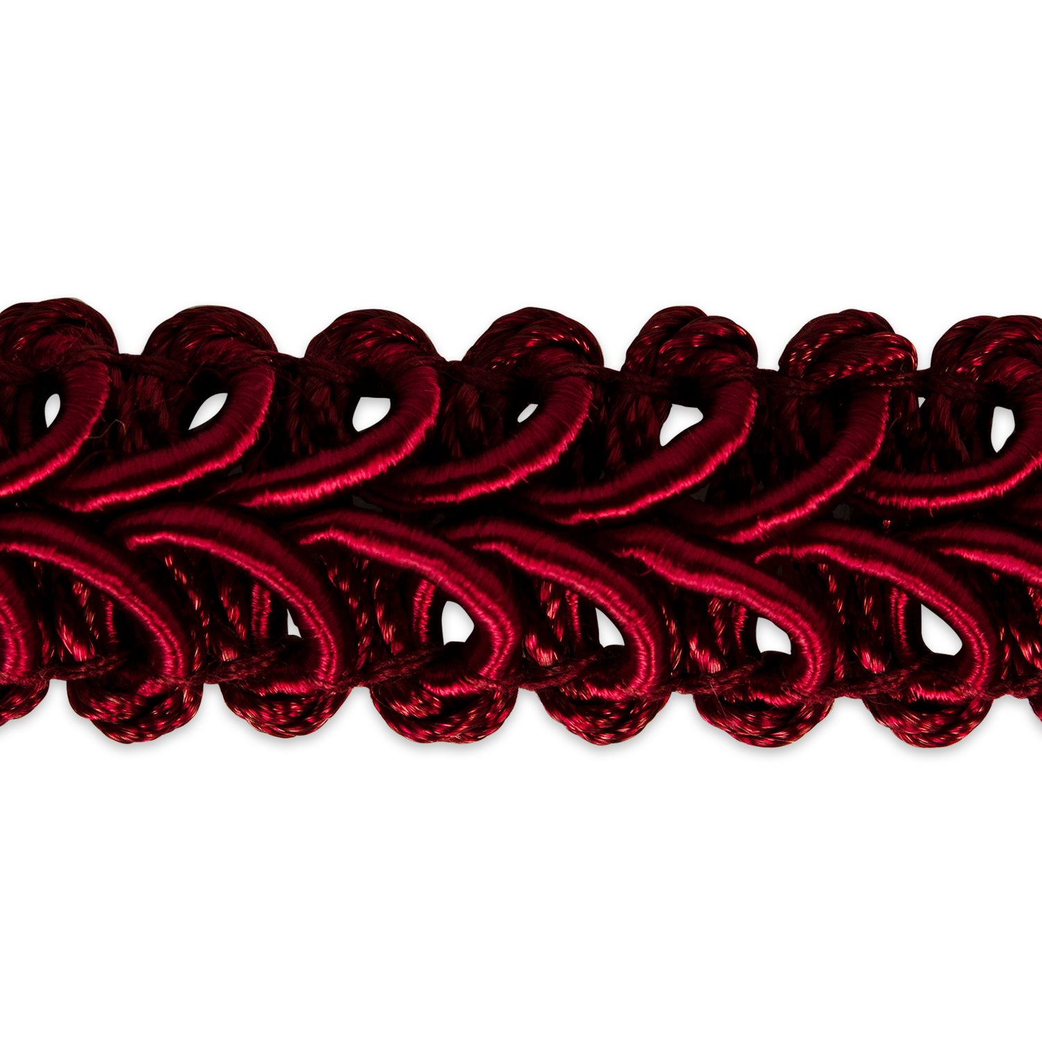 Alice Classic Woven Braid Trim (Sold by the Yard) Burgundy Braid & Gimp Trims