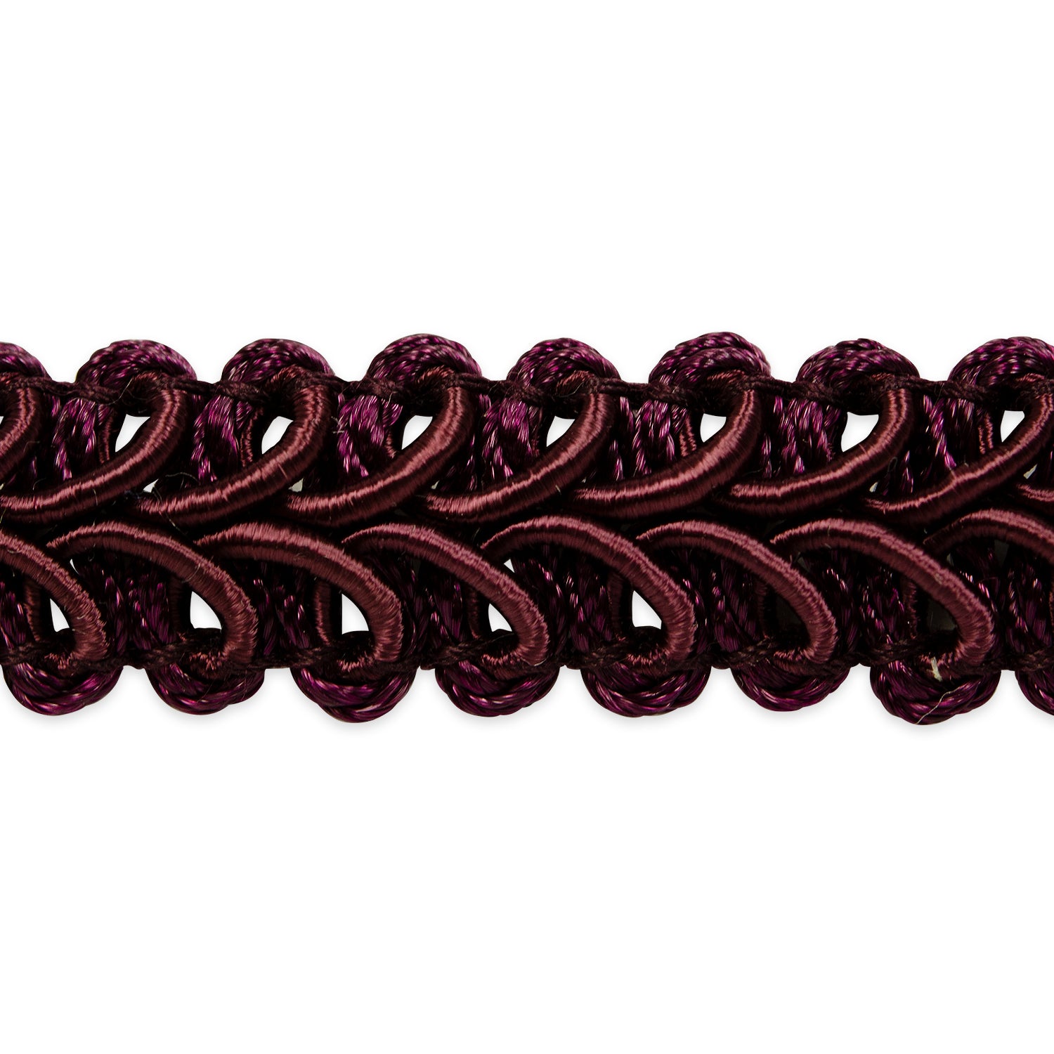 Alice Classic Woven Braid Trim (Sold by the Yard) Eggplant Braid & Gimp Trims