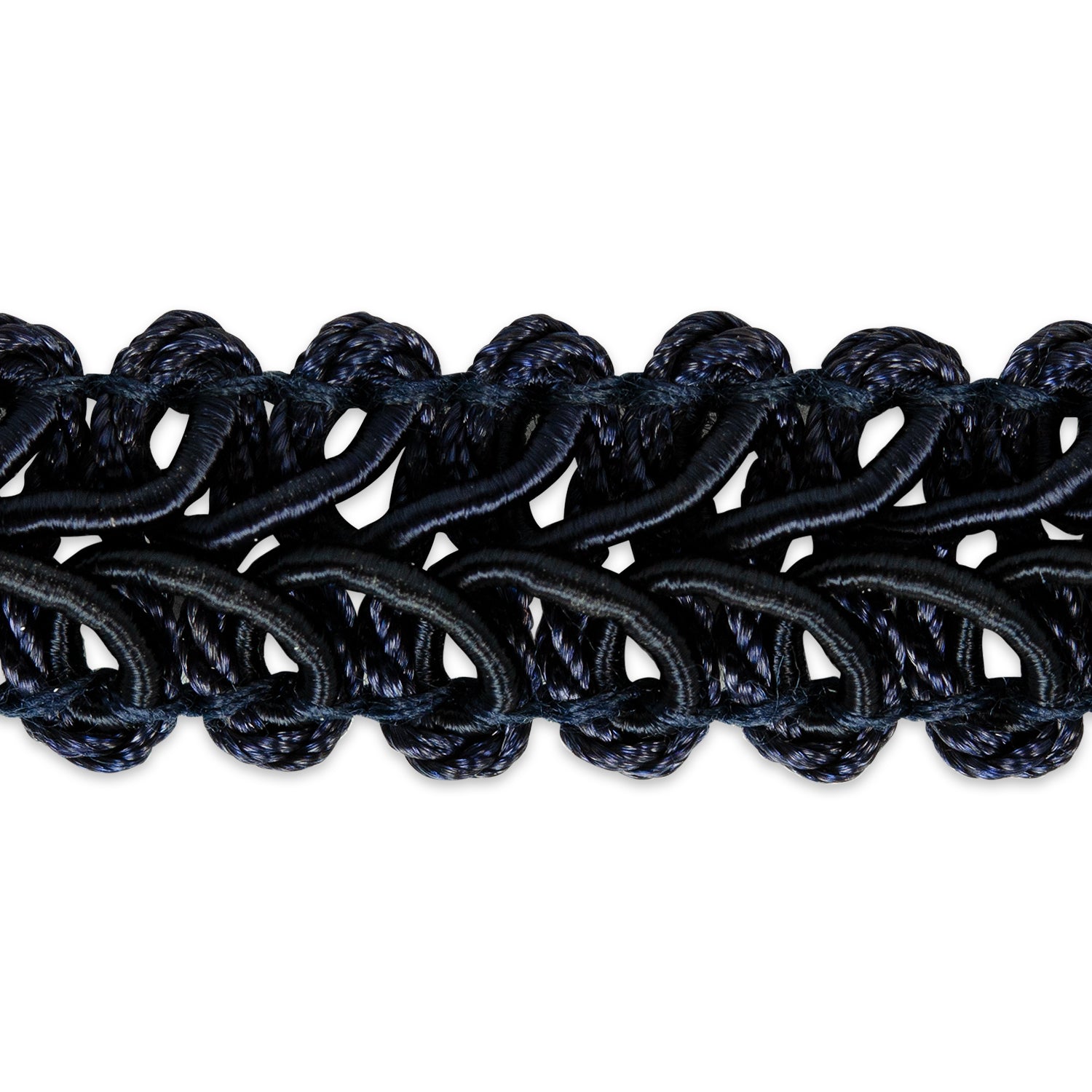 Alice Classic Woven Braid Trim (Sold by the Yard) Navy Blue Braid & Gimp Trims