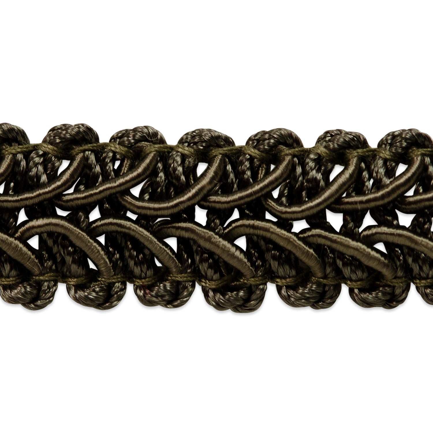 Alice Classic Woven Braid Trim (Sold by the Yard) Pewter Braid & Gimp Trims