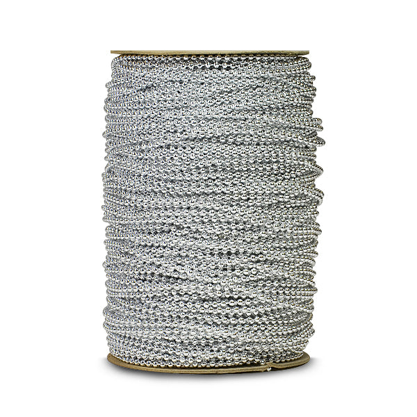 3mm Fused Pearl Trim Spool of 166 Yards Silver Trims & Fringes
