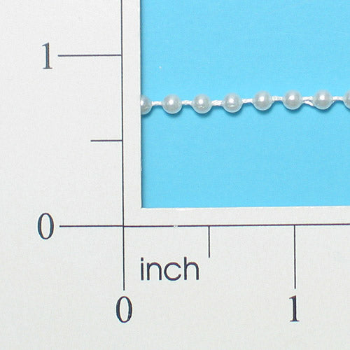 3mm Fused Pearl Trim Spool of 36 Yards - White Trims & Fringes