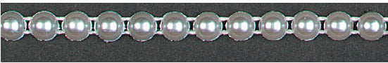 6 mm Flat-Back Pearl Trim 1 1/2 yard/ Pk White Trims & Fringes