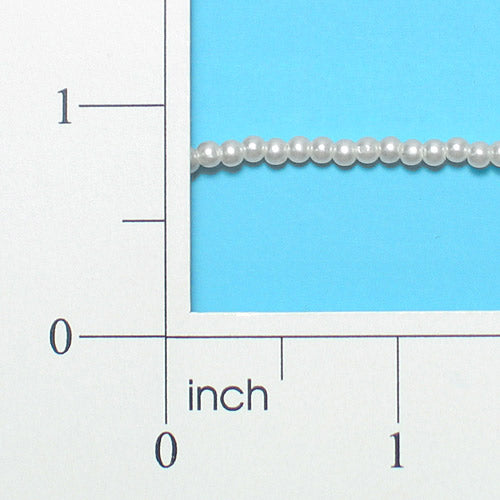 Loose Round 3mm Ivory Pearls - 60" Strand White Trims & Fringes