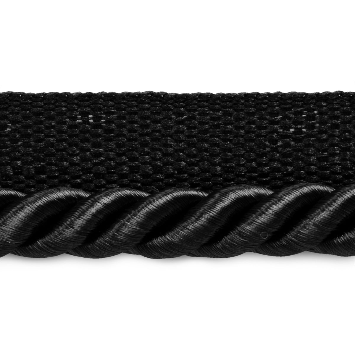 Emmerson 1/4" Twisted Lip Cord Trim (Sold by the Yard) Black 1/4" Cords & Lip Cords