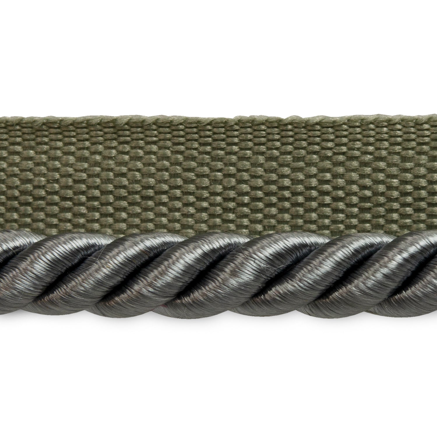 Emmerson 1/4" Twisted Lip Cord Trim (Sold by the Yard) Gray 1/4" Cords & Lip Cords