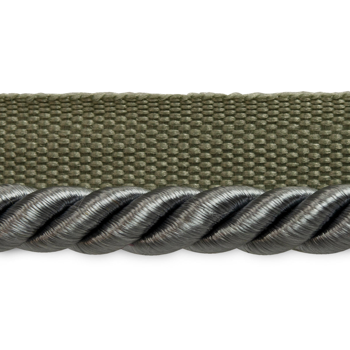 Emmerson 1/4" Twisted Lip Cord Trim (Sold by the Yard) Gray 1/4" Cords & Lip Cords
