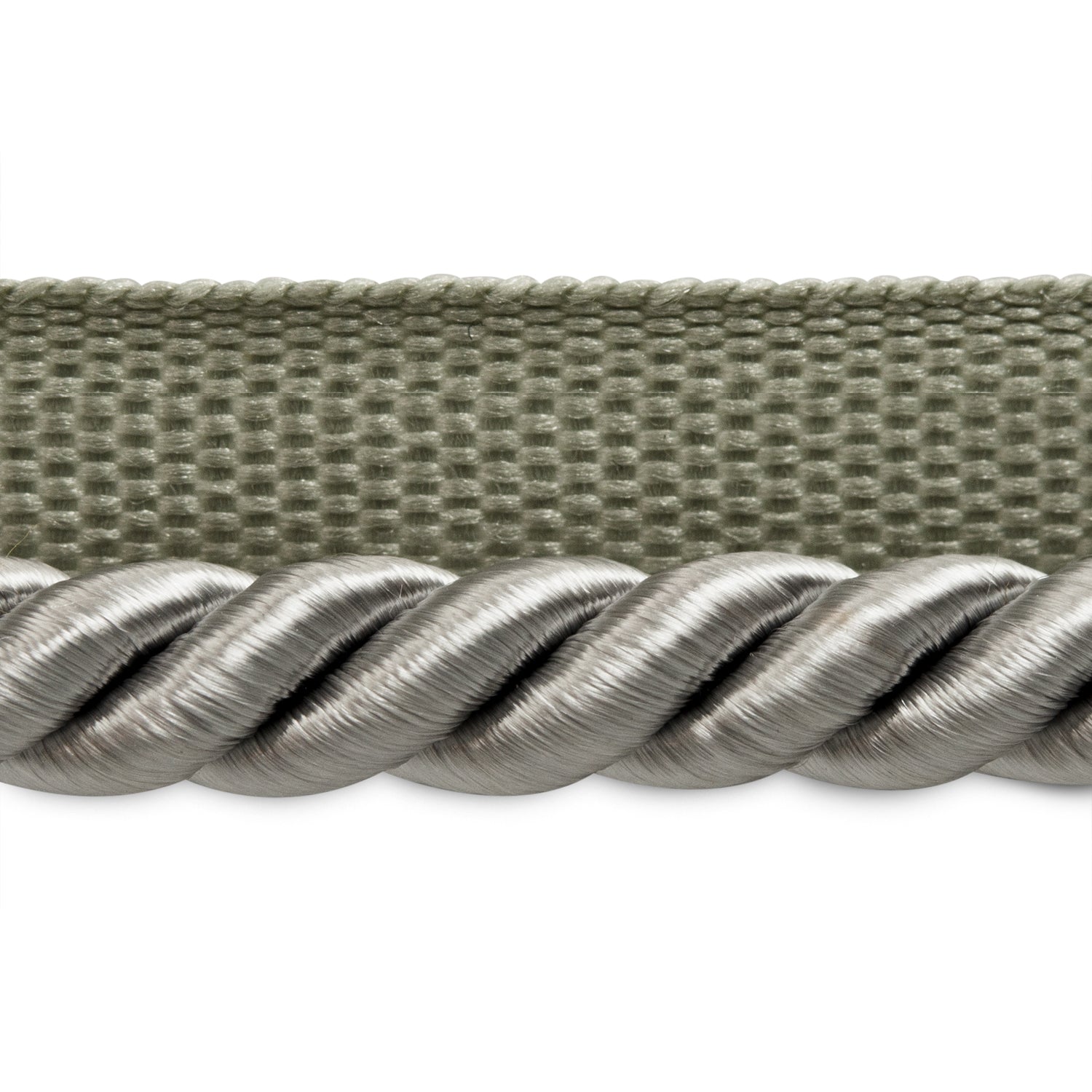 Emmerson 1/4" Twisted Lip Cord Trim (Sold by the Yard) Light Gray 1/4" Cords & Lip Cords