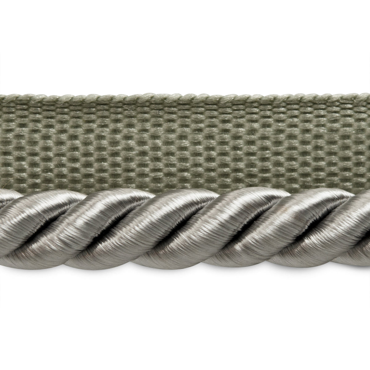 Emmerson 1/4" Twisted Lip Cord Trim (Sold by the Yard) Light Gray 1/4" Cords & Lip Cords