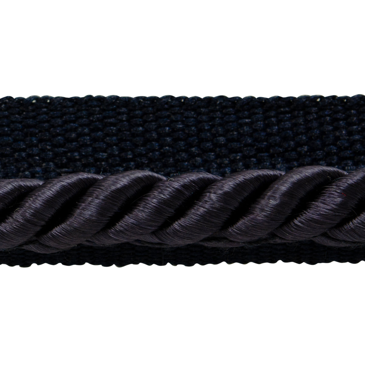 Emmerson 1/4" Twisted Lip Cord Trim (Sold by the Yard) Navy Blue 1/4" Cords & Lip Cords