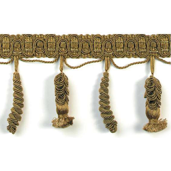 Spiral Tassel Fringe Trim (Sold by the Yard) Sage Trims & Fringes