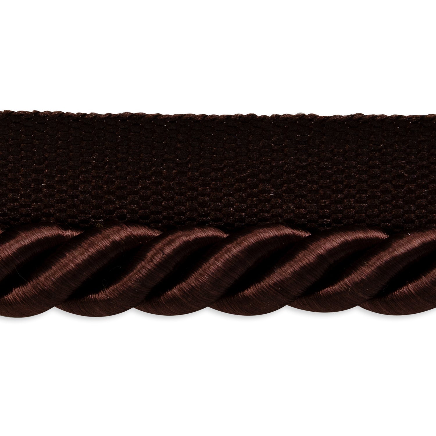 Hilda 3/8" Twisted Lip Cord Trim (Sold by the Yard) Chocolate 3/8" Cords & Lip Cords