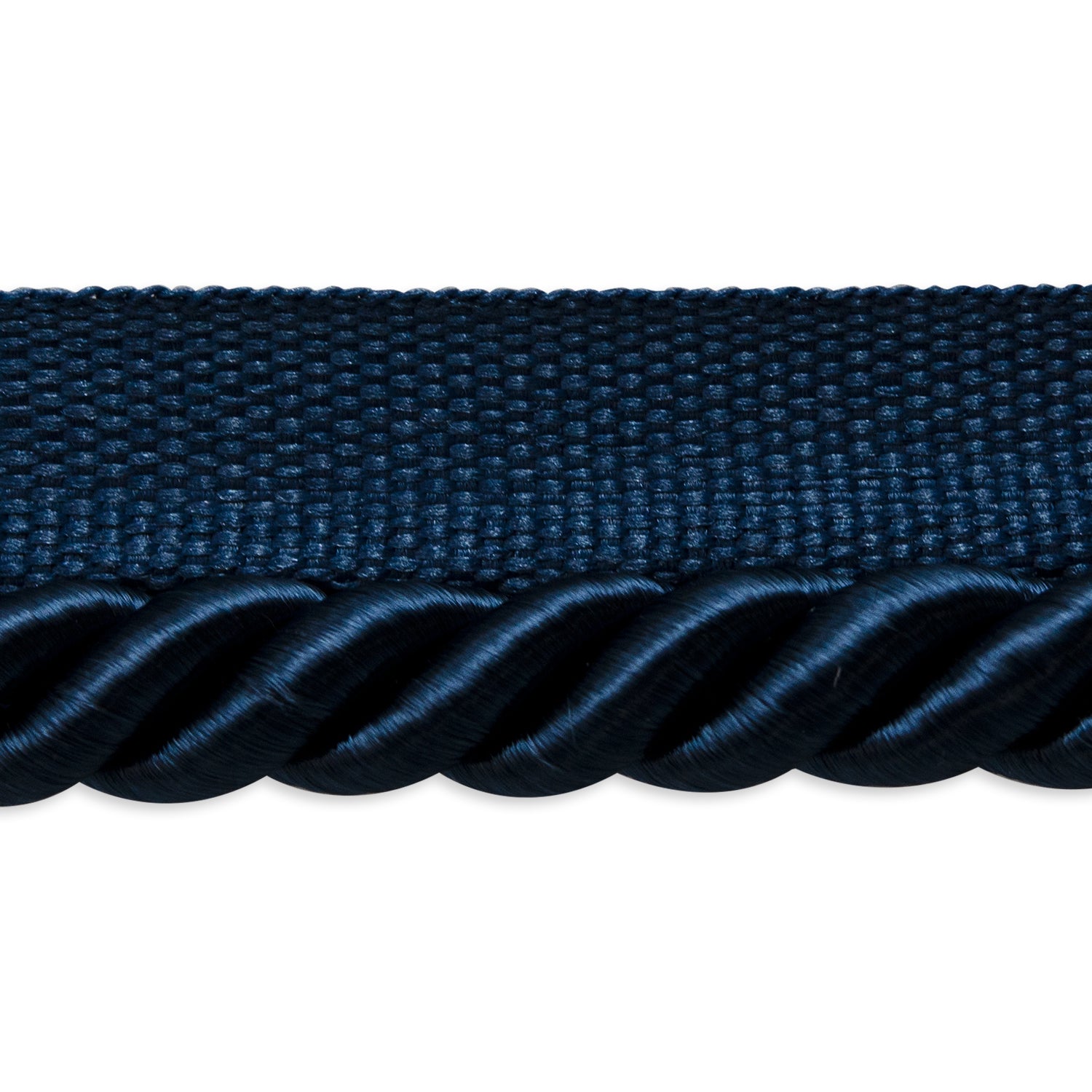 Hilda 3/8" Twisted Lip Cord Trim (Sold by the Yard) Denim 3/8" Cords & Lip Cords