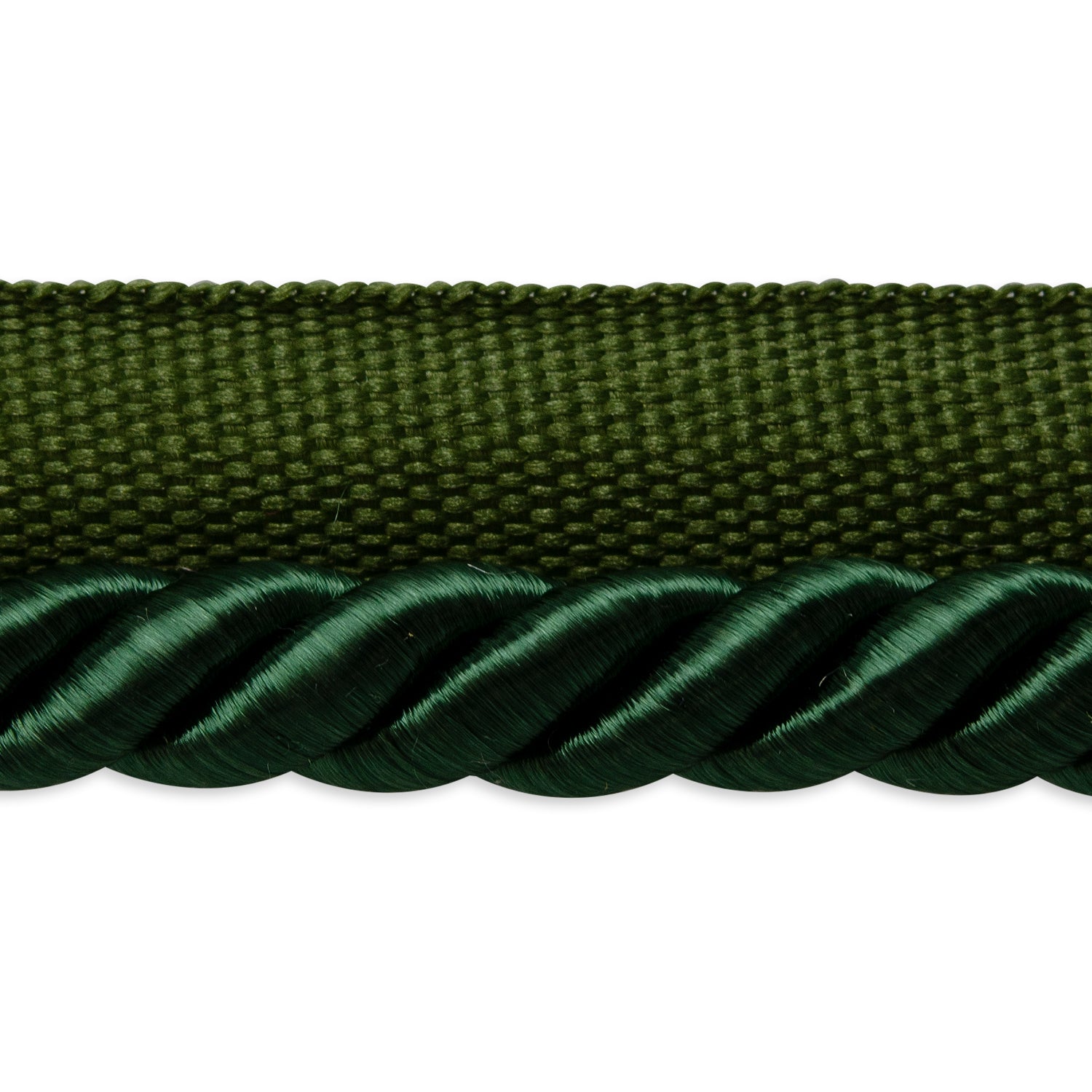 Hilda 3/8" Twisted Lip Cord Trim (Sold by the Yard) Hunter Green 3/8" Cords & Lip Cords