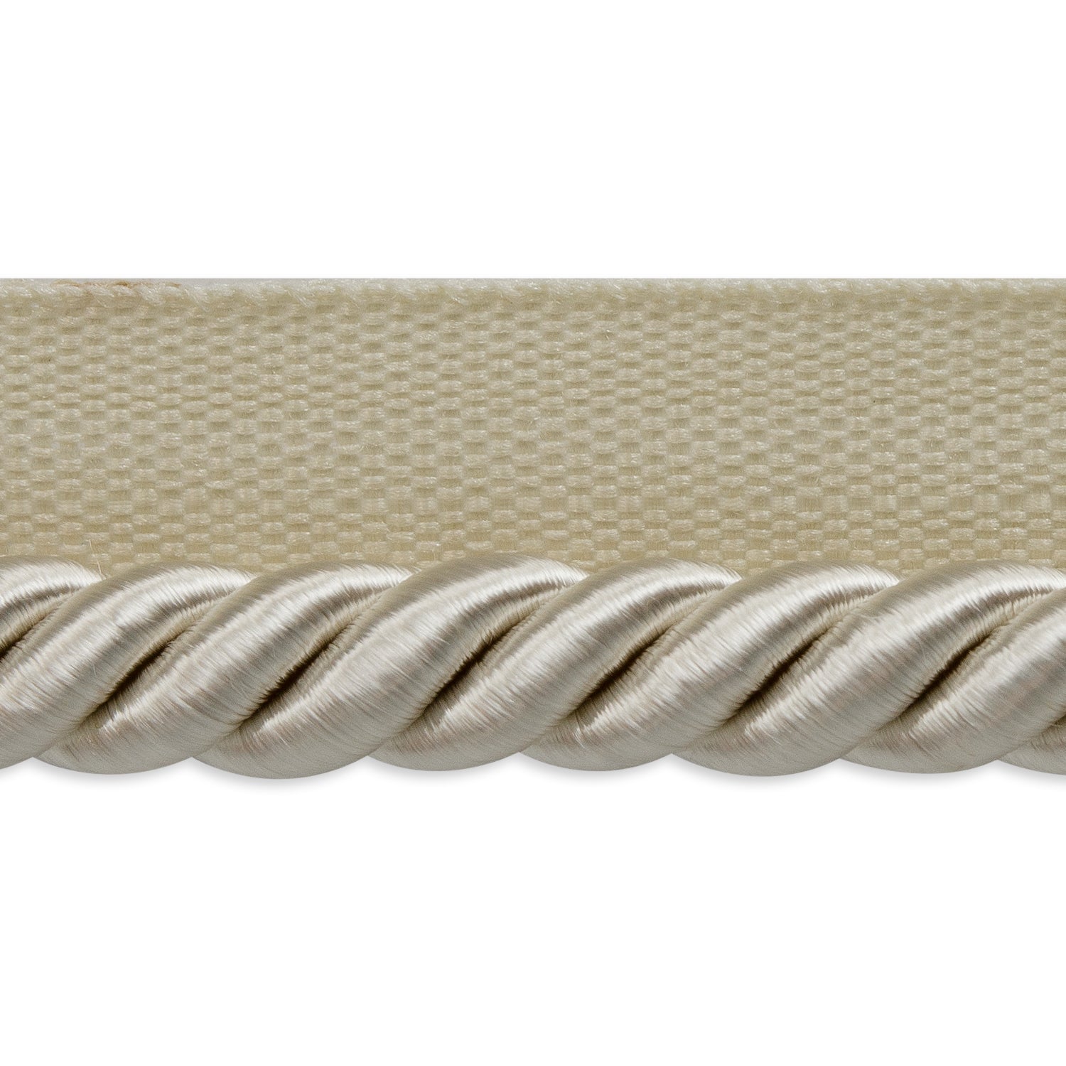Hilda 3/8" Twisted Lip Cord Trim (Sold by the Yard) Ivory 3/8" Cords & Lip Cords