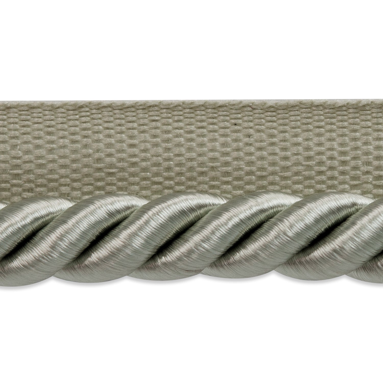 Hilda 3/8" Twisted Lip Cord Trim (Sold by the Yard) Light Gray 3/8" Cords & Lip Cords