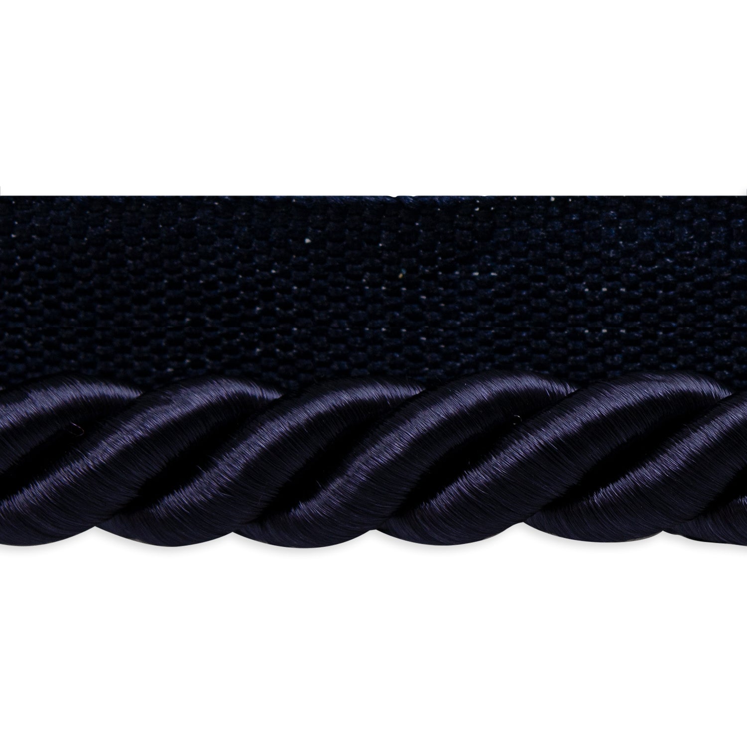 Hilda 3/8" Twisted Lip Cord Trim (Sold by the Yard) Navy Blue 3/8" Cords & Lip Cords