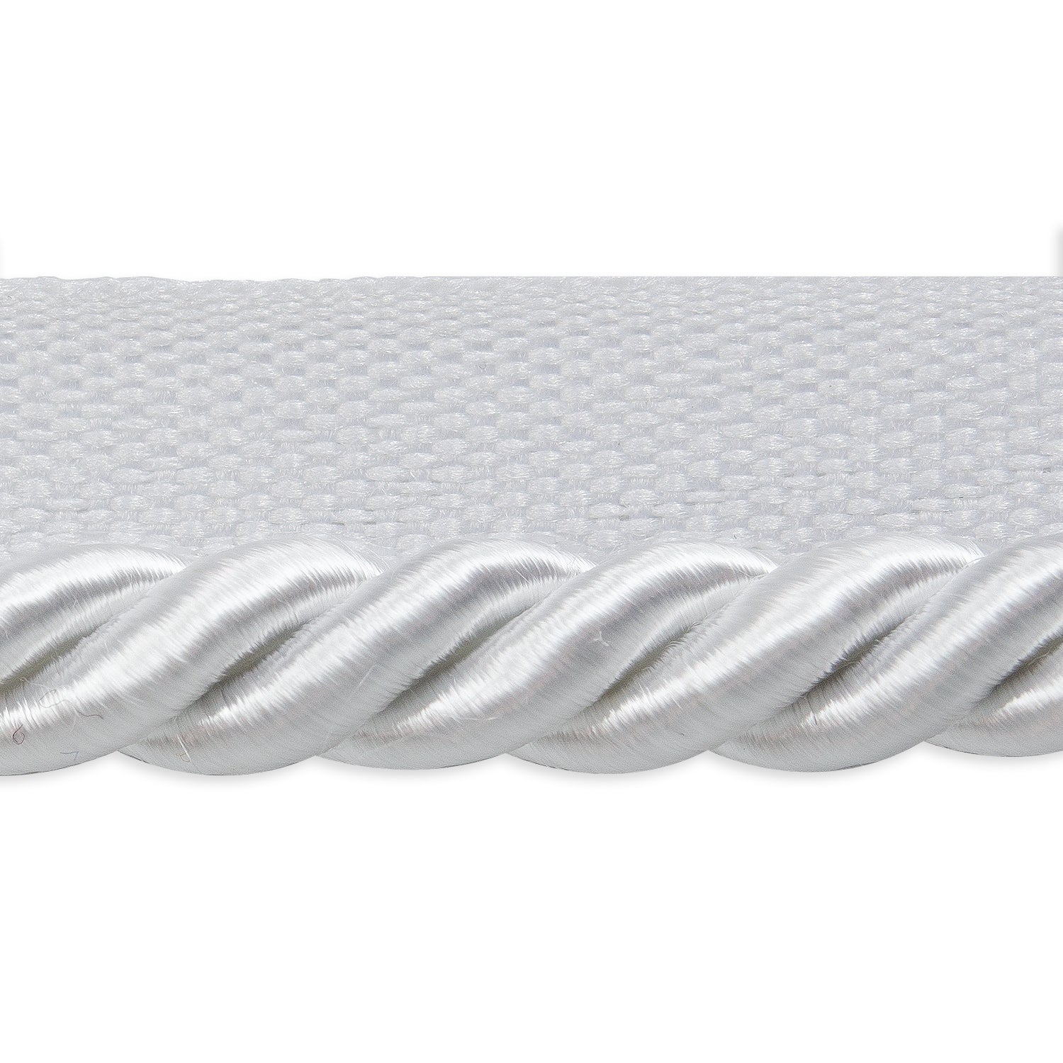 Hilda 3/8" Twisted Lip Cord Trim (Sold by the Yard) White 3/8" Cords & Lip Cords
