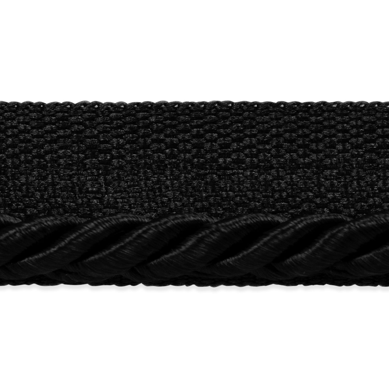 Ebony 1/8" Twisted Lip Cord Trim (Sold by the Yard) Black 1/8" Cords & Lip Cords
