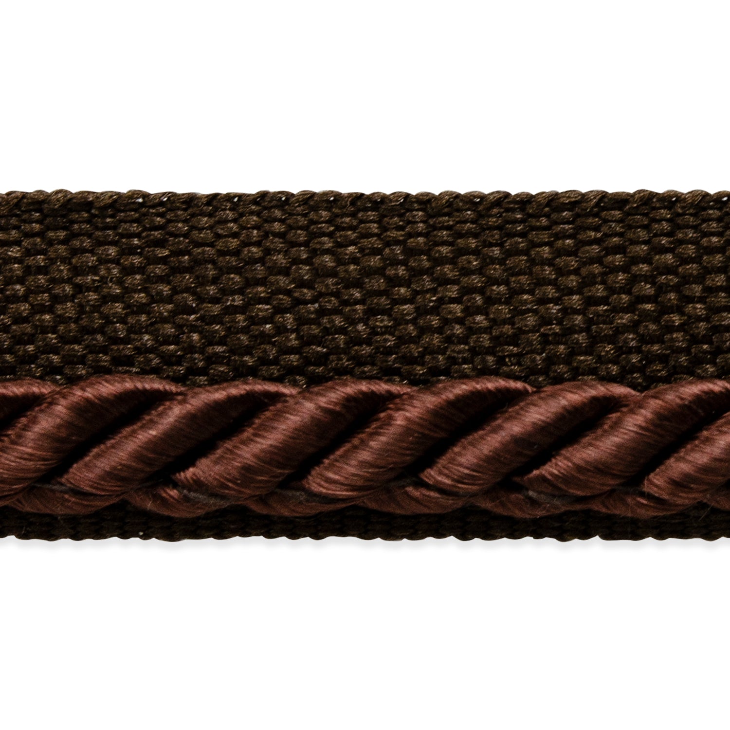 Ebony 1/8" Twisted Lip Cord Trim (Sold by the Yard) Chocolate 1/8" Cords & Lip Cords